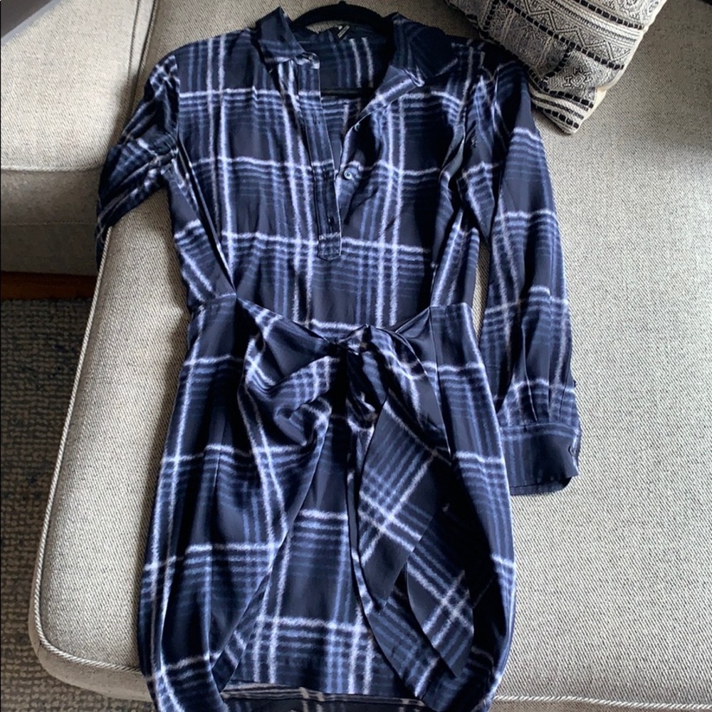 Club Monaco Shirt Wrap Dress